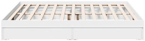 Estrutura de cama c/ gavetas 180x200cm derivados madeira branco