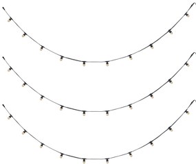 LED Iluminação de festão preta conectável com ficha 18m Incl. E27 P45 30-Luzes IP44 - Lubber Moderno