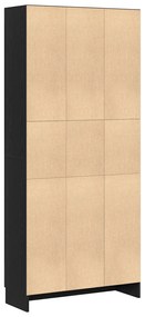 Armários de livros vidaXL 2 unidades Carvalho Preto 82,5x30,5x185 cm M