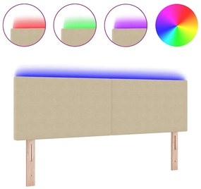 Cabeceira LED vidaXL Design Simples Verde Claro Cinza 72 cm Tecido de