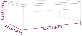 Suporte para monitor 50x27x15 cm pinho maciço castanho mel