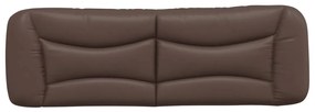 Almofadão de cabeceira 160 cm couro artificial castanho