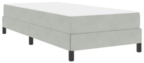 Cama box spring com colchão Cinzento-claro 90 x 190 cm Veludo