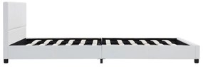 Estrutura de cama 120x200 cm couro artificial branco