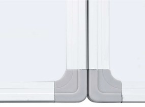 Quadro branco magnético dobrável 180x80x1,7 cm alumínio