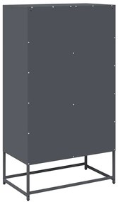 Aparador alto 68x39x123 cm aço antracite