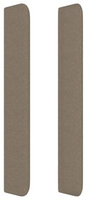 Cabeceira cama c/ abas tecido 93x16x118/128cm cinza-acastanhado