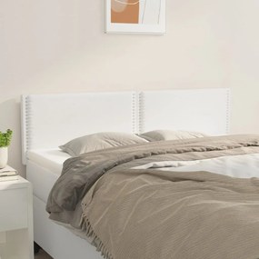 Cabeceira de cama 2 pcs couro artificial 72x5x78/88 cm branco