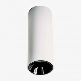 Aplique De Teto Led De Superfície Redondo Ø5,7 Cm Em Alumínio Luisiana Branco Cálido 2700k & Branco - Preto & 6 W & 38º - Sklum