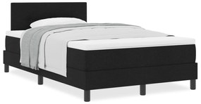 Cama Box Spring com Colchão Preta 120x200 cm Tecido