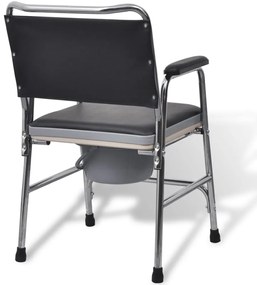 Cadeira sanitária aço preto
