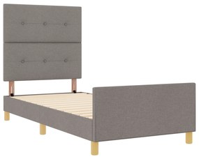 Cama vidaXL Taupe 100x200 cm em Tecido