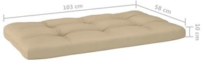6 pcs conj. lounge paletes c/ almofadões pinho impregnado