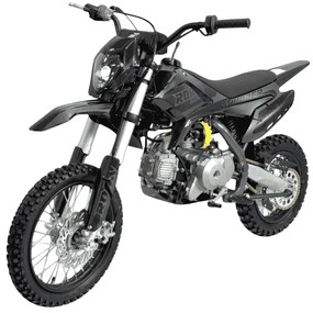 MOTO Crianças MINICROSS Gasolina semi-automático 110CC Thunder 14"/12" arranque elétrico e pedal Preta