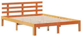 Cama com estante sem colchão 140x190 cm pinho maciço