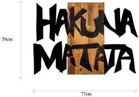 Acessório Decorativo de Parede Hakuna Matata 5 – Preto e Nogueira Clar