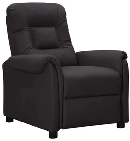 vidaXL Poltrona reclinável couro artificial preto