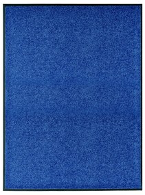 Tapete de porta lavável 90x120 cm azul