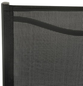 Cadeiras de jardim 2 pcs textilene e aço preto/antracite