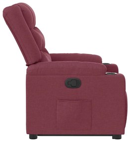 Poltrona reclinável elevatória tecido vermelho tinto