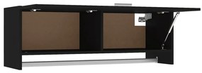 Roupeiro 100x32,5x35 cm derivados de madeira preto