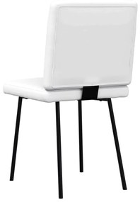 Cadeiras de jantar 2 pcs couro artificial branco