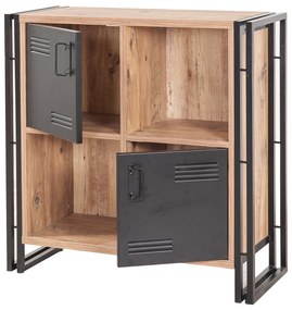 Estante Cosmo – Pinho Atlântico Preto – 89x89x35 cm