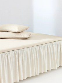 Saia de cama às riscas em algodão com folhos Twyla