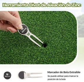 Conjunto completo de acessórios de golfe para homem e mulher com bolas Tees Toalha Cinto de golfe  Chapéu de golfe Ferramenta de golfe Azul