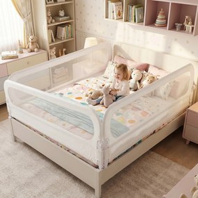 Conjunto 3 Barras dobrável para cama infantil Inclui 2 peças de 198 cm e 1 de 178 cm com capa removível em tecido Oxford, base em forma de U e correia