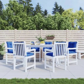 vidaXL Almofadões lombares p/ cadeiras de jardim 6pcs tecido azul real
