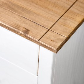 Móvel lateral 80x40x73 cm pinho Panama branco
