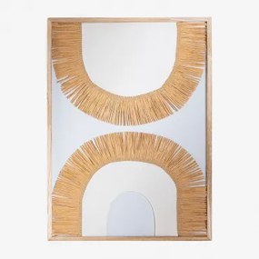 Quadro Decorativo 50x70 Cm Em Mdf E Ráfia Basabe Castanho Madeira - Sklum