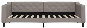 Sofá-cama c/ gavetão/gavetas 90x200 cm tecido cinza-acastanhado