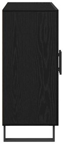 Sideboard vidaXL com 3 portas em Carvalho Preto 90x34x80 cm em Madeira