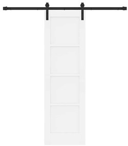 Porta Deslizante com Conjunto de Ferragens Branca 61x198.5 cm em Madei