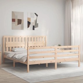 vidaXL Estrutura de cama Super King Size com cabeceira madeira maciça