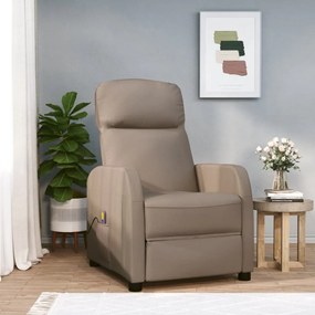 vidaXL Cadeira de massagens couro artificial cappuccino