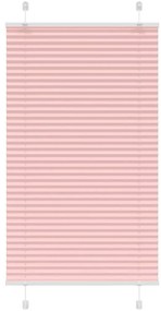 Rosa Plissada Cega 75x100 cm Largura Tecido 74,4 cm Poliéster