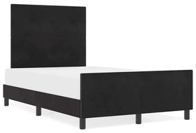 Estrutura de Cama de Veludo Preto vidaXL 120x200 cm