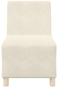 Cadeiras de Sofá 2 pcs Creme 55 x 74 x 82 cm Veludo