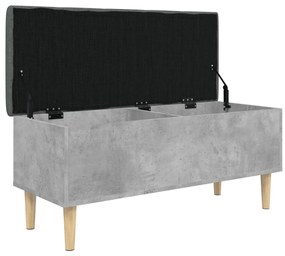 Banco de arrumação 102x42x46 cm derivados madeira cinza cimento
