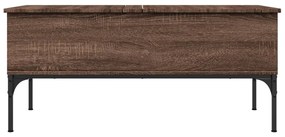 Mesa centro 100x50x45cm deriv. madeira/metal carvalho castanho