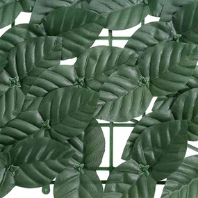 Tela de varanda com folhas verde-escuras 200x150 cm