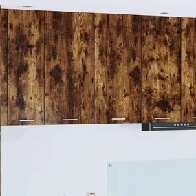 vidaXL Armário suspenso Riga Carvalho Defumado 80 x 31 x 80 cm