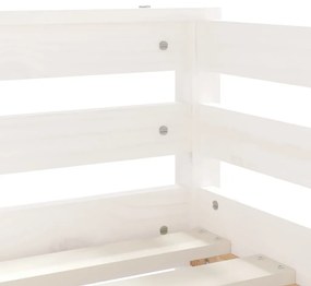 Estrutura cama infantil c/ gavetas 70x140cm pinho maciço branco