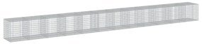 Cesto gabião com cobertura 1200x100x100 cm ferro galvanizado
