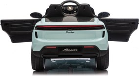 Carro elétrico para Crianças 2 a 6 anos 12V 4x4 Porsche Macan, Rodas de espuma EVA, Controle remoto Azul