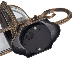 Candeeiro de Parede Exterior Clássico Ouro Antigo IP44 - Glasgow