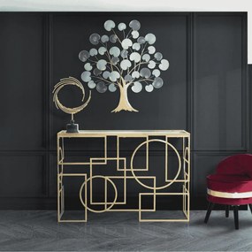 MESA CONSOLA MARIE 120X41X81 CM DOURADO